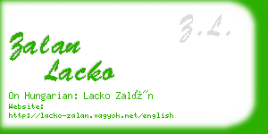 zalan lacko business card